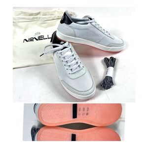 Novella No. 0688 Leather Sneakers Pink Peach Men 8 Women 9.5 NEW W/  Bag Poem